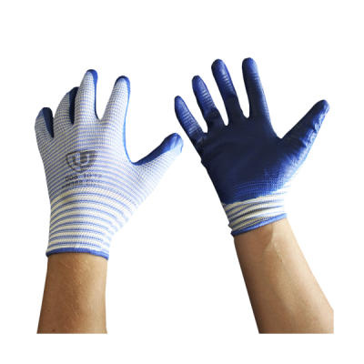 Нейлоновые перчатки с нитриловым обливом люкс